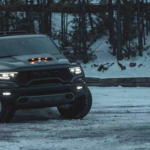 Vehicle driving on the snow needing RAM maintenance