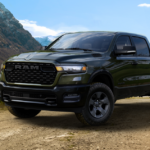 The RAM 1500 Backcountry parked in the wilderness