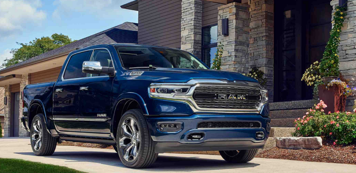 A used RAM 1500 parked in a driveway